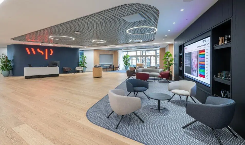The WSP Office Reception with integrated Artus Air units - Artus Air
